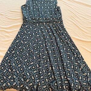 Cynthia Rowley Navy Floral Midi Dress